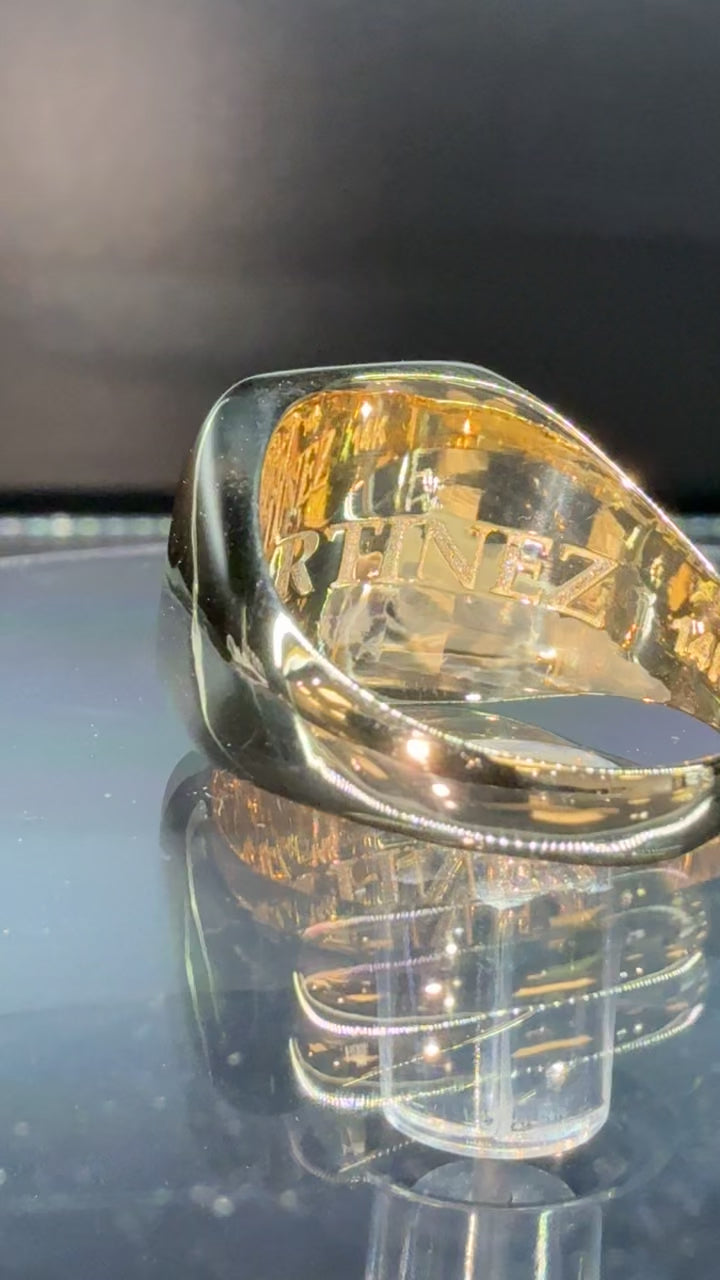 Custom Nameplate Engraved Ring