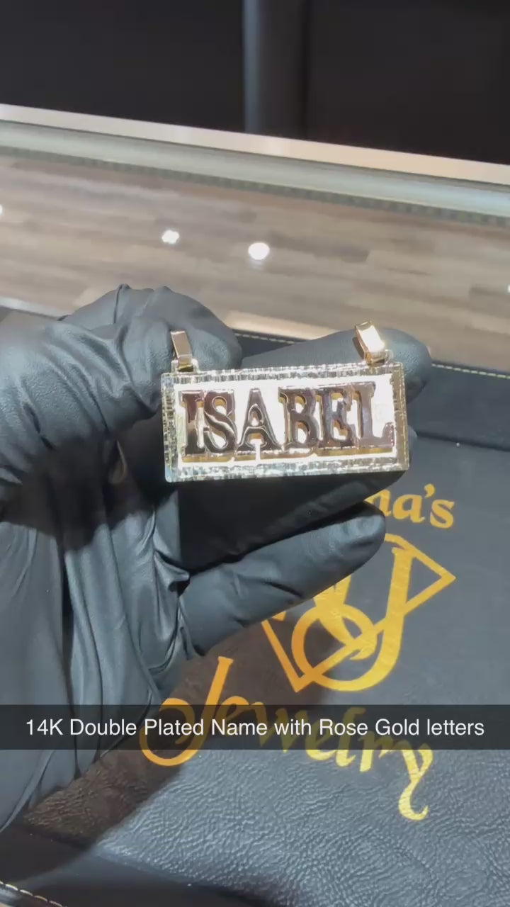 Custom Diamond Cut Frame Name Plate
