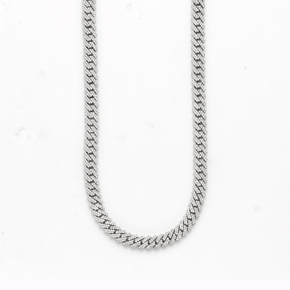 10KW 16.75CTW DIAMOND SQUARE CUBAN CHAIN