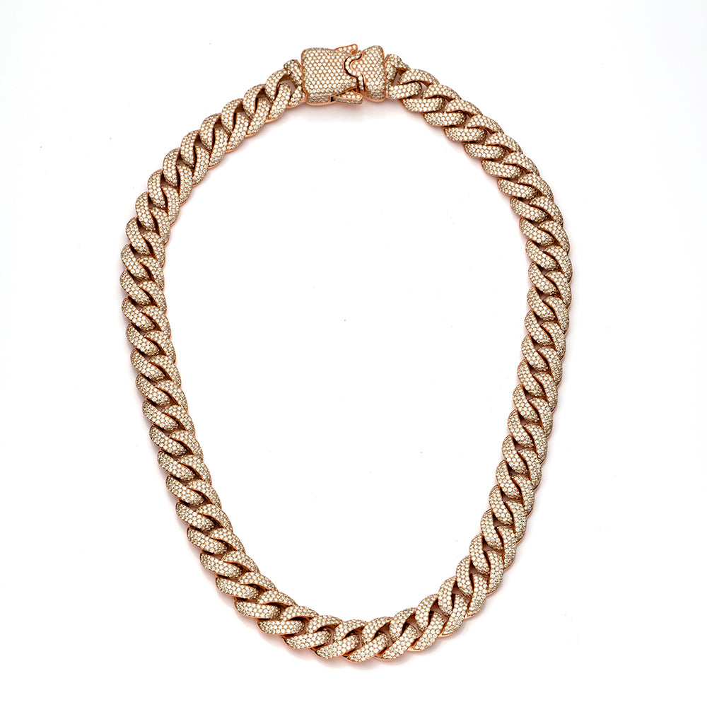 10KR 51.77CTW DIAMOND MIAMI CUBAN NECKLACE